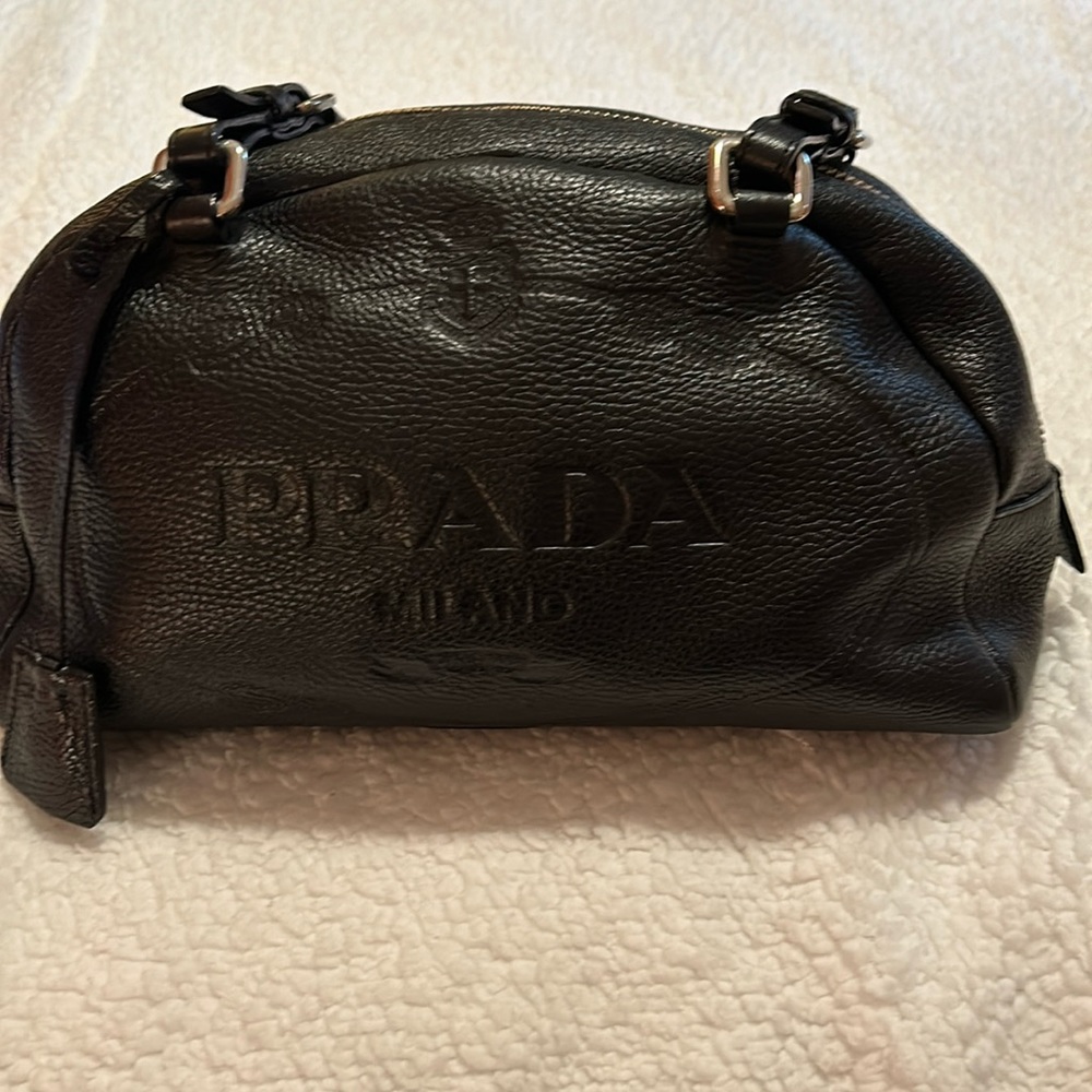 Authentic PRADA Tessuto Print Bowler Bag - Picture 1 of 13